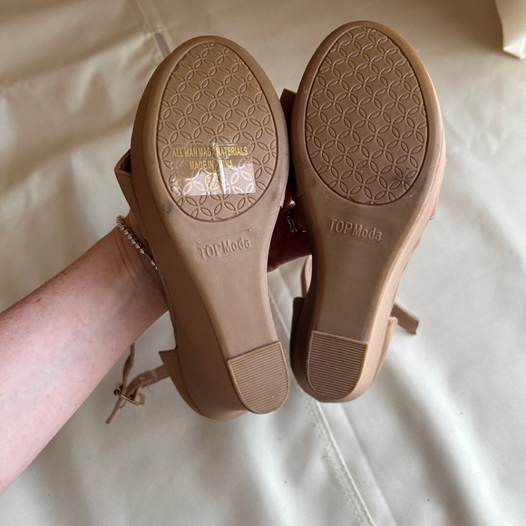 **SOLD** Nude Wedges - Picture 4 of 5